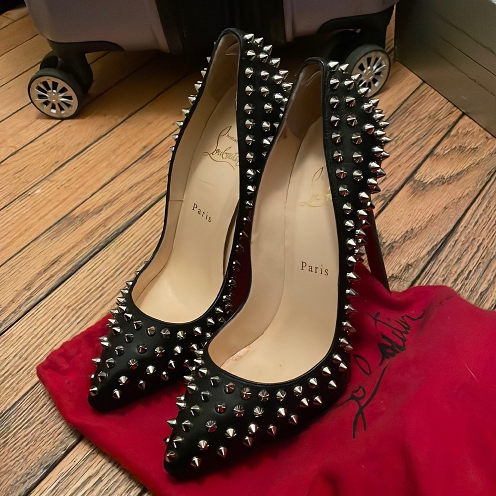 Christian Louboutin Leather Spikes Pumps